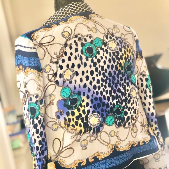 Baroque Print Lightweight Blazer - Picture 2 of 7